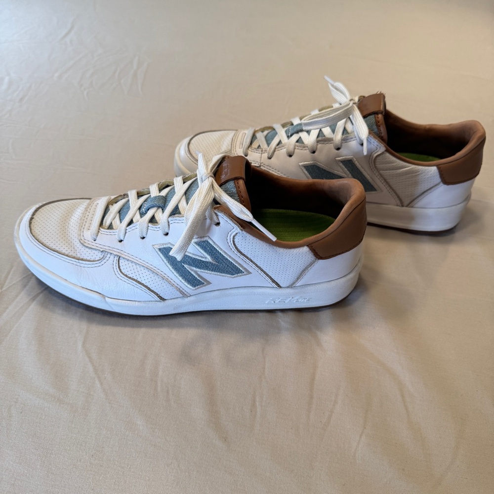 New Balance Revlite White, Brown and Jean  Sneakers Size 9